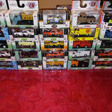 M2 diecast toy vehicles in retail boxes
