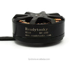 Brushless drone motor, black, with cooling fins and Ready to sky 8318 KV100 label
