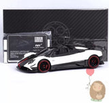 1:18 diecast alloy sports car model, white with red accents and black details
