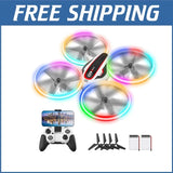 Exciting 720P HD FPV RC Drone with Color-Changing LED for Kids ? Safe & Fun Drone