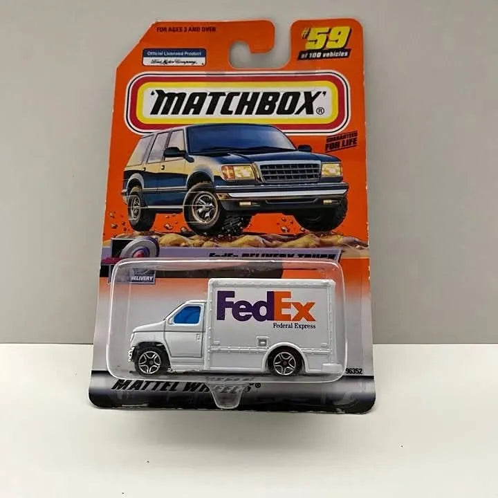 FedEx Express Matchbox diecast delivery truck in clear blister packaging