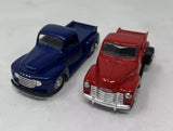 Maisto _??53 Chevrolet 3100 & _??48 Ford Pickup - 1:36 Diecast Pullback Tonka Trucks Toy