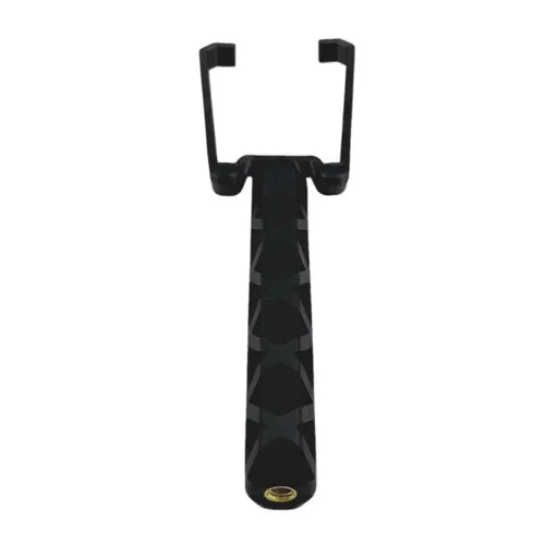 Drone landing gear holder bracket, black fork supports and threaded base