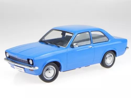 1973 Opel Kadett C 2-door blue diecast model car, front 3/4 view