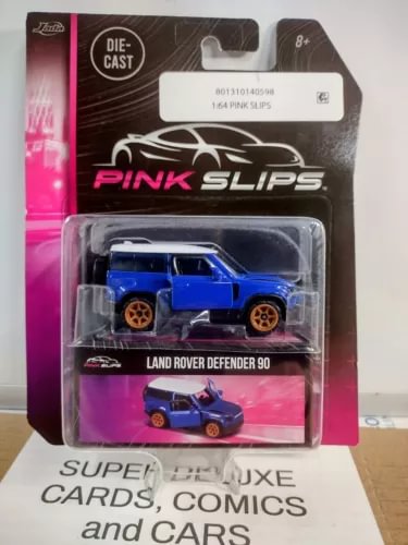 JADA 1:64 Land Rover Defender 90 die-cast car, blue in blister pack
