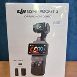 Osmo Pocket 3 Capture More combo box with handheld gimbal camera illustration