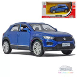 1:36 VW T-Roc SUV Model Car Alloy Diecast Toy Vehicle Collection Kids Gift Blue Toy