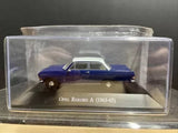Opel Rekord A 1963-65 blue roof white diecast modelcar in Vitrine Atlas 1:43 Parts