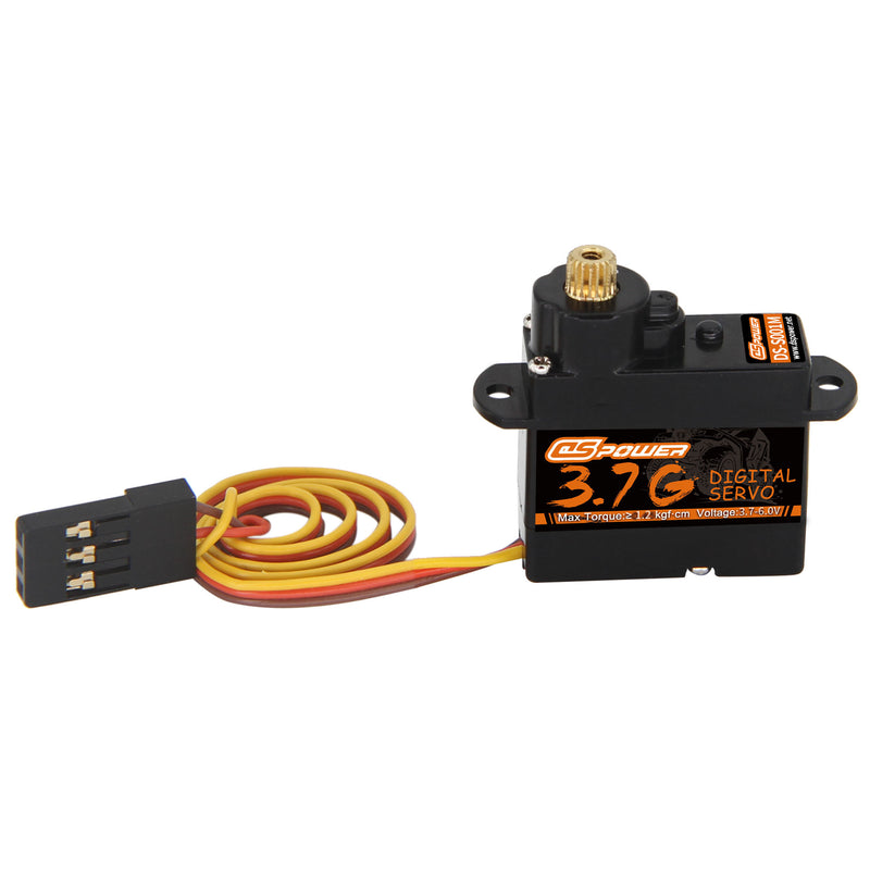 Digital 3.7g micro RC servo with wired connector and mounting bracket