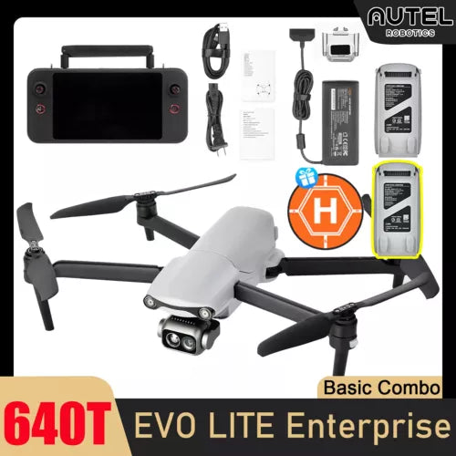 Autel EVO Lite Enterprise 640T thermal imaging drone with two battery packs