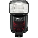 Nikon SB-900 speedlight flash unit with diffuser head and LCD screen, black