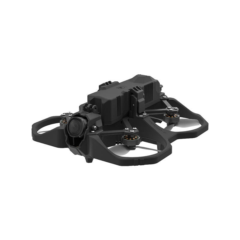 Lightweight plastic wing drone frame with camera mount and black controller module
