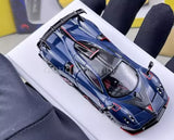 1:64 blue racing sports diecast metal model car with detailed body