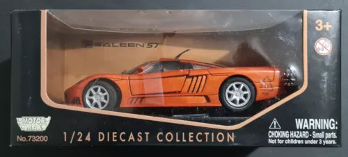 1/24 diecast model car in original box, copper-orange sports car