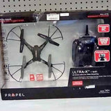 Propel Ultra-X WiFi HD drone in box with four propellers and remote controller