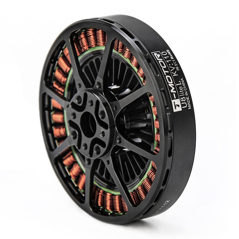 Black brushless DC UAV motor with copper windings