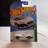 Rimac Nevera diecast car in Hot Wheels blister packaging, white and black details