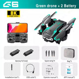 Foldable green GPS drone with 8K single camera and obstacle sensors