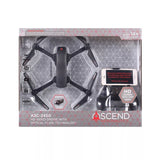 Folding compact quadcopter video drone with HD 720P camera, black