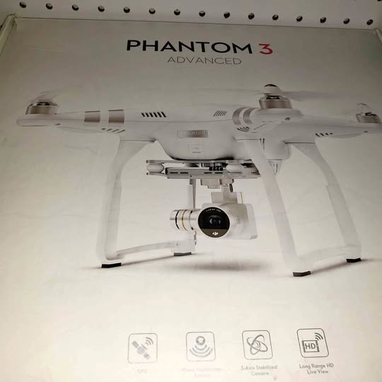 DJI Phantom 3 Advanced drone with front camera and white body