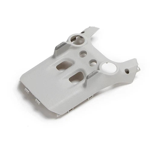 Light gray plastic drone body shell bottom cover with mounting holes