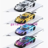 1:64 diecast model car set, Koenigsegg Agera, four colored cars on display
