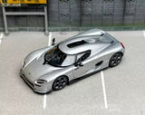 1:64 silver CC850 super racing diecast metal car model, black aero detail