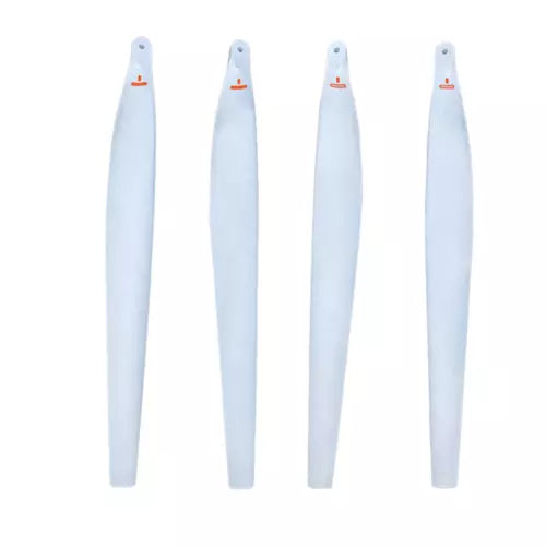 Drone propeller blades set of 4, white with small orange marks