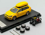 Zoom 1/64 Alloy diecast car model Volkswagen Golf Mk7 Wagon Yellow Toy