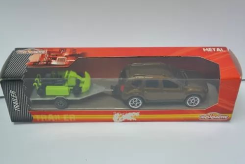 Die-cast Dacia Duster with trailer car set in retail box