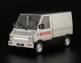 Gray Soviet electric van diecast model car, side view, 1:43 scale