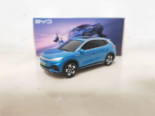 1/64 scale blue BYD Yuan Plus diecast model car