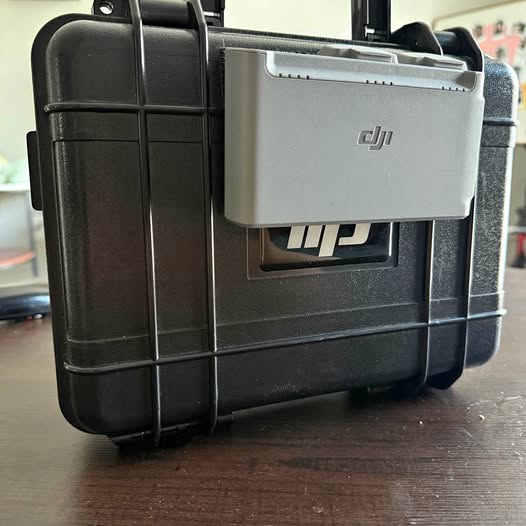 DJI drone protective hard case with black foam interior
