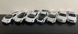 7 x Kinsmart Lamborghini Porsche Model Car Diecast 1:36 Scale All White Bundle Toy