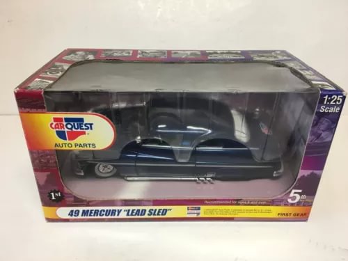First Gear CarQuest Auto Parts '49 Mercury Lead Sled 1:25 Scale Diecast Blue NIB Parts