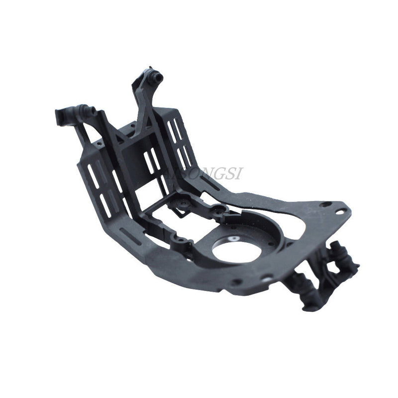 Shock-proof drone gimbal dampener mount bracket with circular ring, black