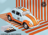 1:36 Volkswagen Beetle CCA Gulf Gas Station Fusca Racing Model Car Metal Diecast Toy