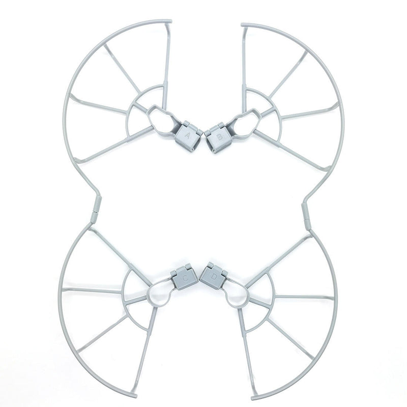 Silicone propeller blade protection covers with anti-collision rings, light gray/white