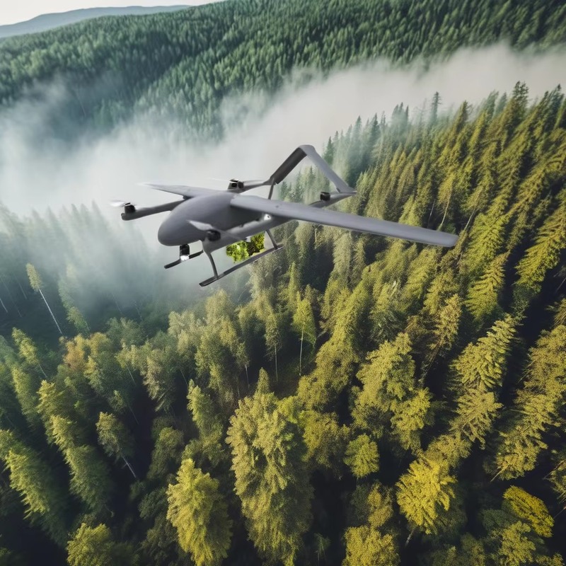Commercial Heavy Lift Hybrid Long Range VTOL Fixed Wing Drone UAV with HD Camera and GPS SF120 Drone