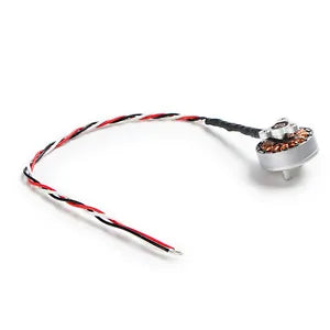 Replacement drone motor accessory with wired harness, round metal can
