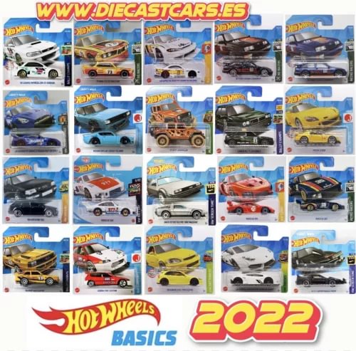 Hot Wheels Basics 2022 assorted 1/64 diecast cars on retail cards