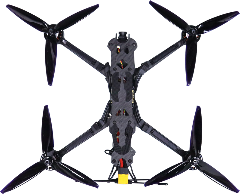 DroView Heavy Payload 2-4kg FPV Drone 7-10 Inch VTX 10W Long Distance Anti-Interference 3.3G 6G VRX 100-750Mhz Remote FPV Drone