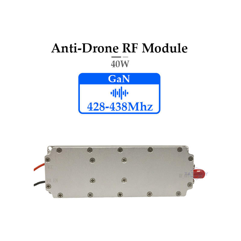 RF anti-drone GaN power amplifier module, 40W, 428–438 MHz