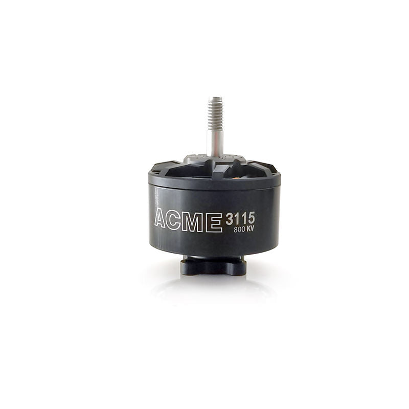Brushless drone motor, ACME 3115 800KV, black cylindrical with mounting shaft