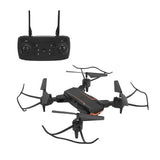 Foldable quadcopter drone with remote controller and four propeller arms