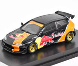 GB 1:64 JDM Black Civic EG6 Pandem Racing Sports Model Diecast Collect Car Toy