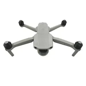 Motor protective covers for drone motors with four gray guards and black tips