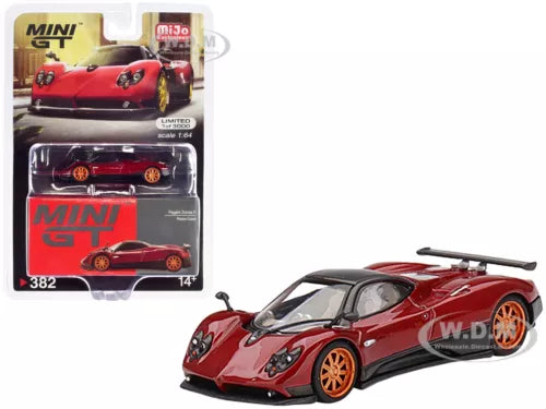 Red open-wheel diecast model car, 1/64 scale, with MINI GT retail box