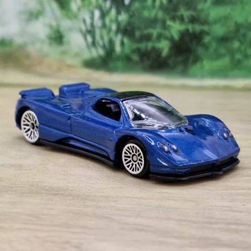 Blue Pagani Zonda C12 1/64 diecast model car with detailed wheels