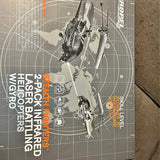 Fighting drone with twin rotor arms and landing gear, shown in dark gray.